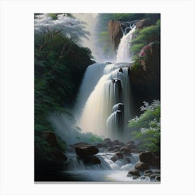 Shiraito Falls, Japan Peaceful Oil Art  (1) Canvas Print