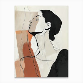 Woman'S Face, Minimalism Canvas Print