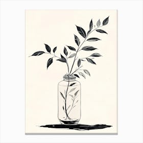 Plant In A Jar Canvas Print