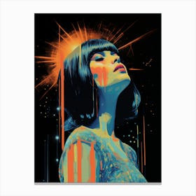 Ritual Of The Sun | Glowing Pop Art Canvas Print