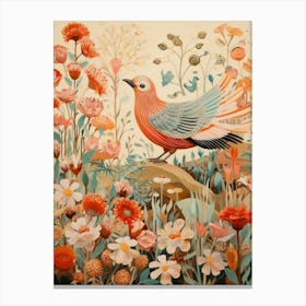 Finch 2 Detailed Bird Painting Canvas Print