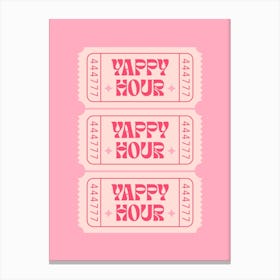 Yappy Hour Ticket Stubs Canvas Print