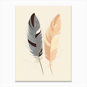 Minimalist Feathers Illustration 2 Canvas Print
