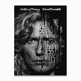 Soldier Of Fortune David Coverdale Deep Purple Text Art Canvas Print