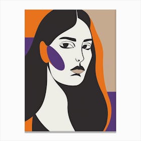 Abstract Portrait Of A Woman 64 Canvas Print