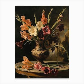Baroque Floral Still Life Gladiolus 3 Canvas Print