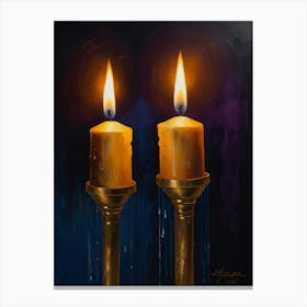 Two Candles Canvas Print