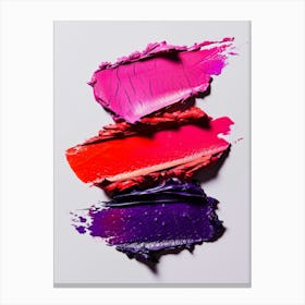 Lipsticks On A White Background Canvas Print