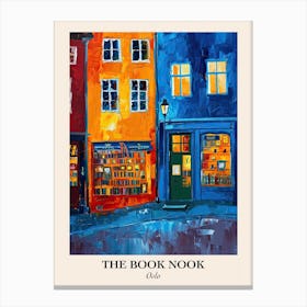 Oslo Book Nook Bookshop 2 Poster Canvas Print