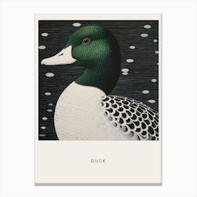 Ohara Koson Inspired Bird Painting Duck 1 Poster Canvas Print