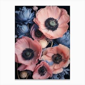 Pink Floral 1 Canvas Print