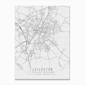 Leicester City Map Canvas Print