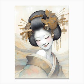 Creative Geisha Illustration 57 Canvas Print