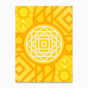 Geometric Glyph in Happy Yellow and Orange n.0002 Canvas Print
