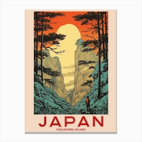 Yakushima Island, Visit Japan Vintage Travel Art 4 Canvas Print