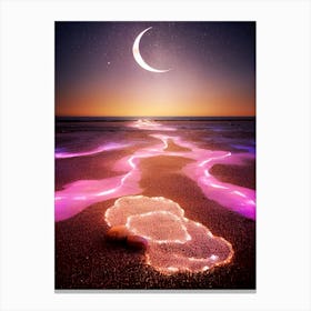 Moon And Stars 5 Canvas Print