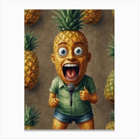 Pineapple Karaoke Canvas Print