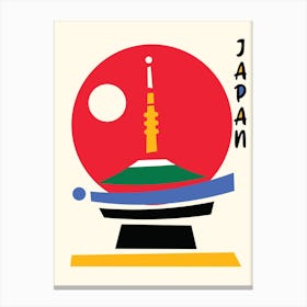 Japan Abstract Travel Poster Canvas Print