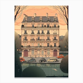 Paris France Travel Illustration 1 Canvas Print