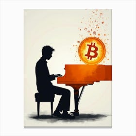 Bitcoin Piano 2 Canvas Print