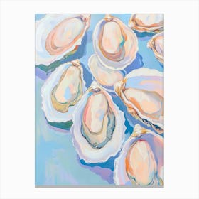 Colorful Oysters Seafood Canvas Print