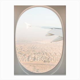 Pastel Plane View Dubai Canvas Print