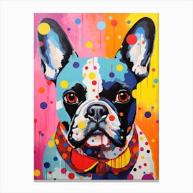 French Bulldog Pop Art Inspired Canvas Print