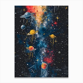 Planets In Space 14 Canvas Print