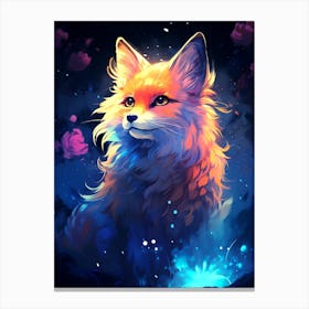 Fox Beauty Galaxy Canvas Print