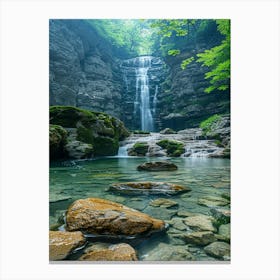 Waterfall In The Forest 5 Canvas Print