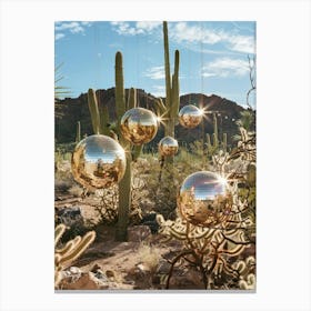 Disco Balls In The Desert 2 Canvas Print