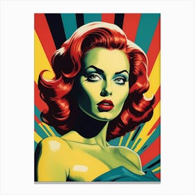 Woman In The Style Of Pop Art (30) Canvas Print
