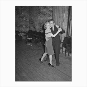 Young Couple Dancing At Jaycee Buffet Supper And Party, Eufaula, Oklahoma By Russell Lee Canvas Print