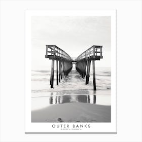 Poster Of Outer Banks, Black And White Analogue Photograph 4 Canvas Print