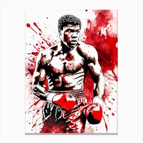 Cassius Clay Portrait Ink Painting (16) Canvas Print