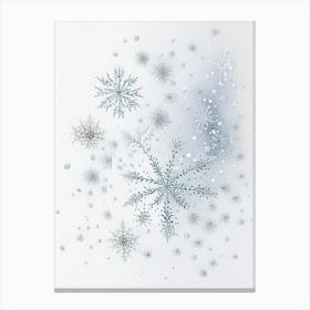 Diamond Dust, Snowflakes, Quentin Blake Illustration Canvas Print
