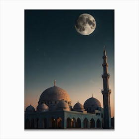 Moon Over Mosque Canvas Print