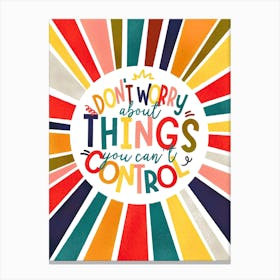 Don't Worry About Things You Can't Control Canvas Print