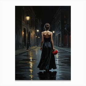 Woman In Black 2 Canvas Print