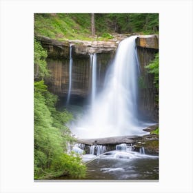 Sutherland Falls, New Zealand Realistic Photograph (3) Canvas Print