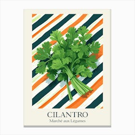 Marche Aux Legumes Cilantro Summer Illustration 3 Canvas Print