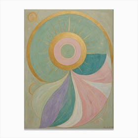 Pastel Abstract Sun Swirl Canvas Print