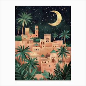 Arabic City At Night 2 Canvas Print