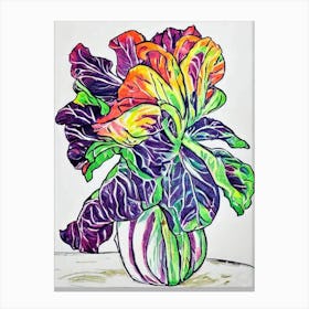 Radicchio Fauvist vegetable Canvas Print