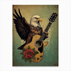 Eagle With Guitar 1 Canvas Print