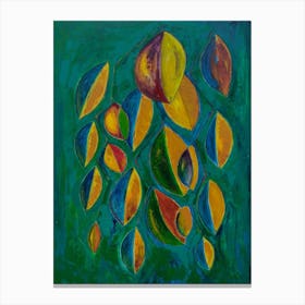 Wall Art, Leaves, Vibrant Expressions, Green Color Canvas Print