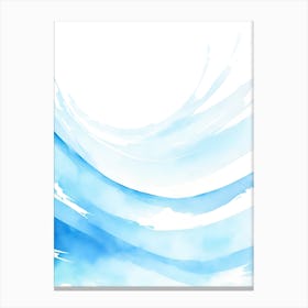 Blue Ocean Wave Watercolor Vertical Composition 13 Canvas Print