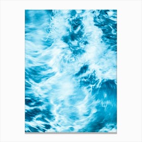 Tropical Waves - Teal Turquoise Blue Sea and Beach Photography Canvas Print