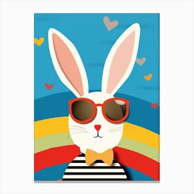 Little Rabbit 2 Wearing Sunglasses Canvas Print