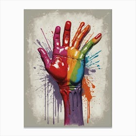 Rainbow Hand Canvas Print Canvas Print